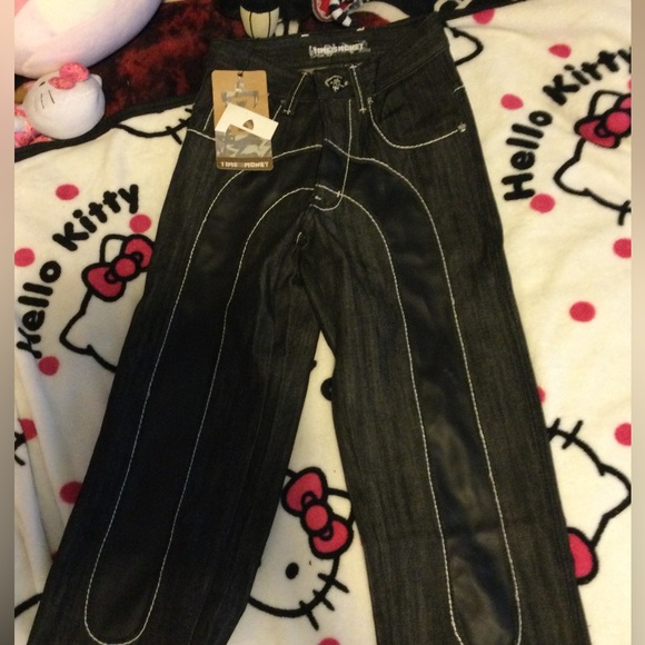 Brand new still with tags “Time is Money “ white stitching pants - Picture 1 of 2